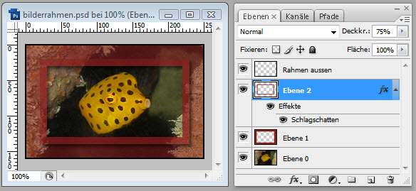 Selfphp Bilder Rahmen Mit Photoshop Erstellen